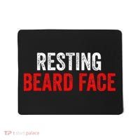 Resting Beard Face Funny Beard Parody Bearded Mousepad thumb 0