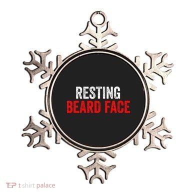 Resting Beard Face Funny Beard Parody Bearded Ornament