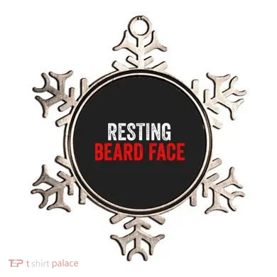 Resting Beard Face Funny Beard Parody Bearded Ornament