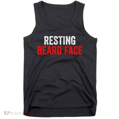Resting Beard Face Funny Beard Parody Bearded Tank Top