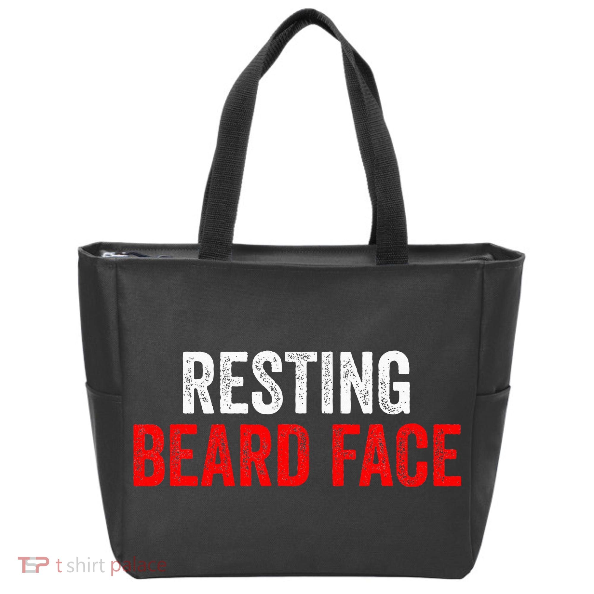 Resting Beard Face Funny Beard Parody Bearded Tote Bag