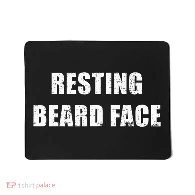 Resting Beard Face Funny Beard Parody Bearded Mousepad