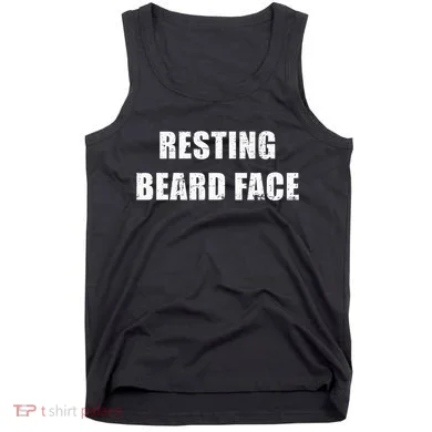 Resting Beard Face Funny Beard Parody Bearded Tank Top
