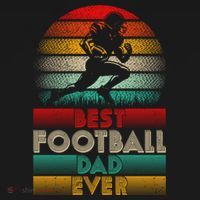 Retro Best Football Dad Ever Football Lover Fathers Day Gift Ornament thumb 1