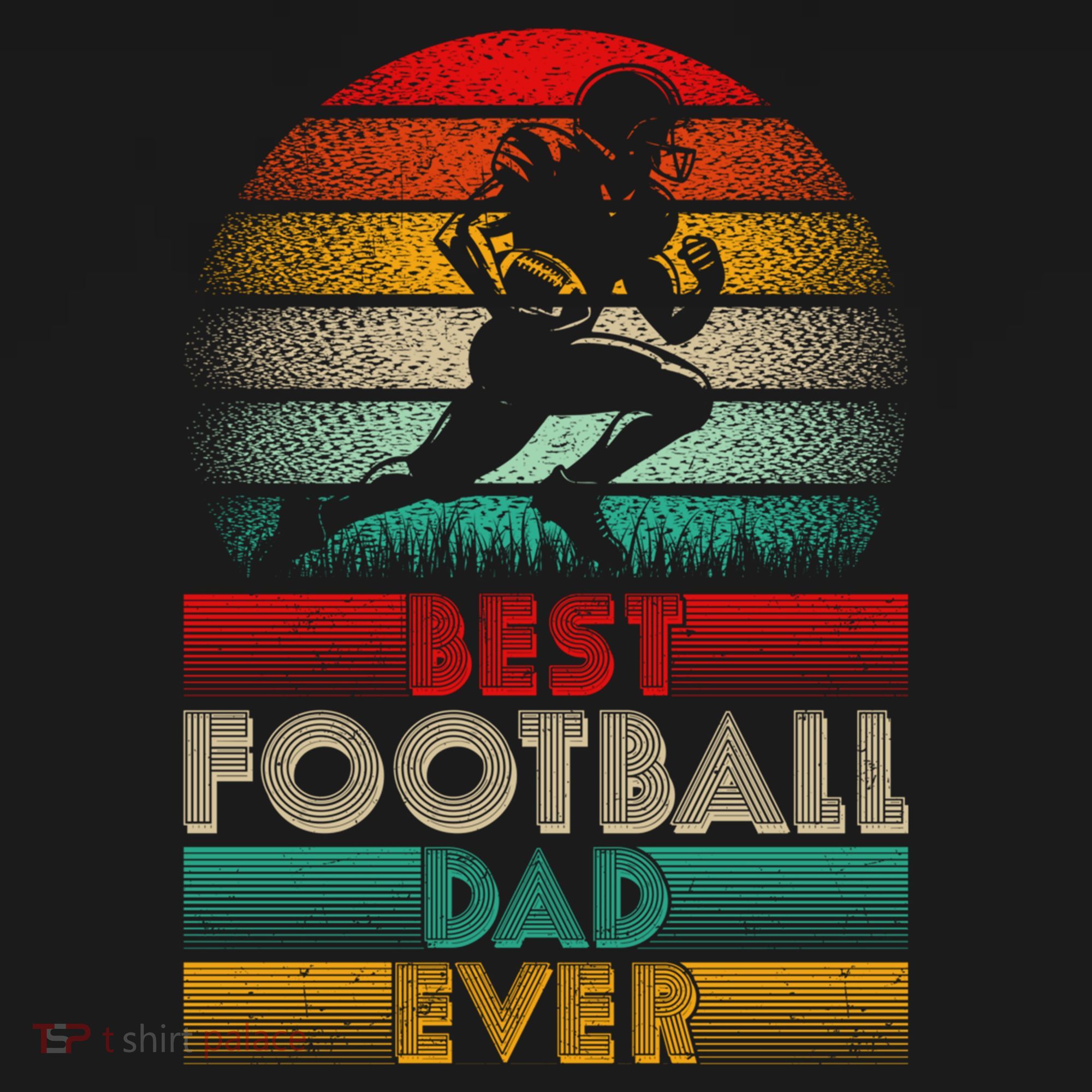 Retro Best Football Dad Ever Football Lover Fathers Day Gift Ornament