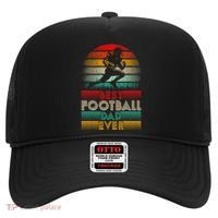 Retro Best Football Dad Ever Football Lover Fathers Day Gift Hat thumb 0