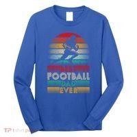Retro Best Football Dad Ever Football Lover Fathers Day Gift Long Sleeve Shirt thumb 0