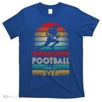 Retro Best Football Dad Ever Football Lover Fathers Day Gift T-Shirt thumb 0