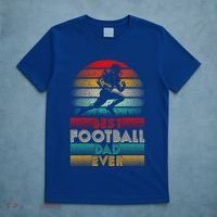 Retro Best Football Dad Ever Football Lover Fathers Day Gift T-Shirt thumb 5