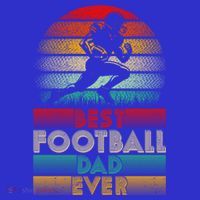Retro Best Football Dad Ever Football Lover Fathers Day Gift T-Shirt thumb 7