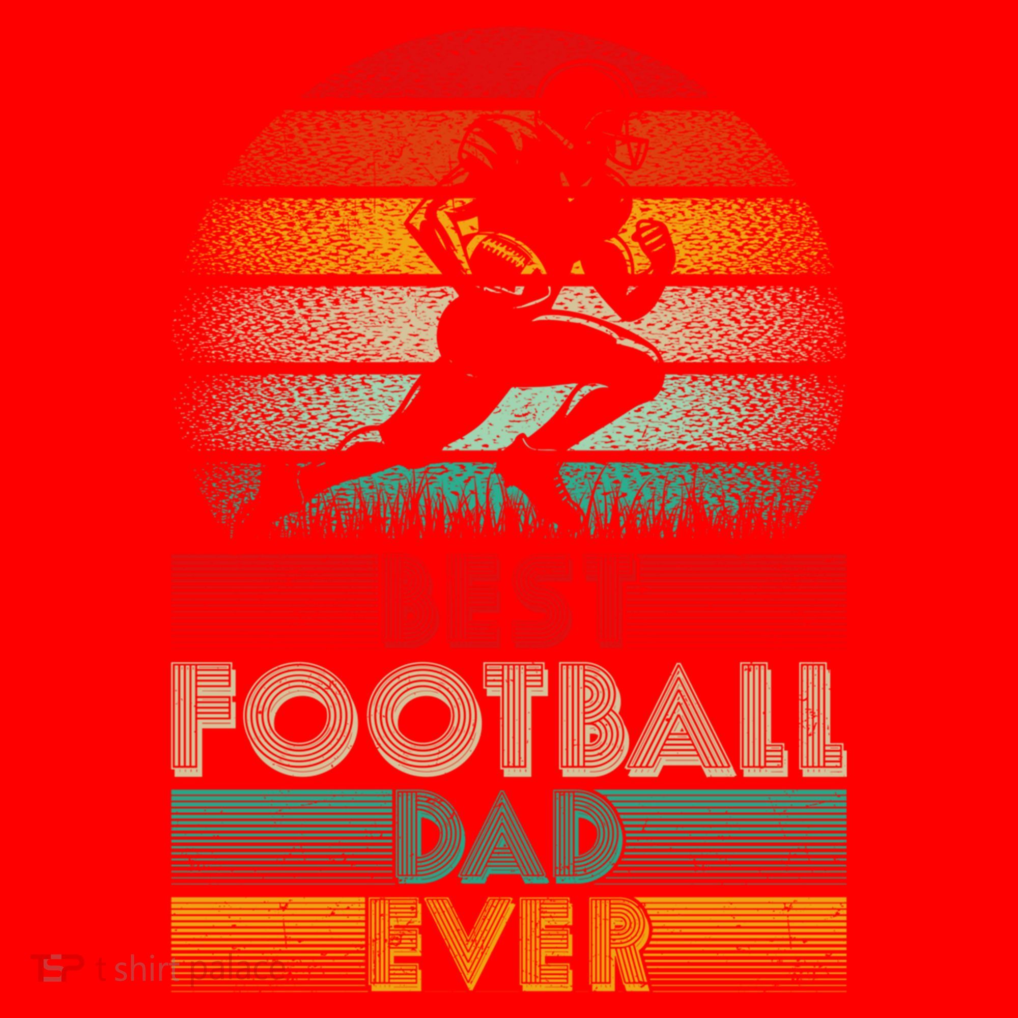 Retro Best Football Dad Ever Football Lover Fathers Day Gift Santa Hat