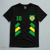 Retro10 Brazilian Football Brazil Soccer Brazil Flag T-Shirt thumb 5