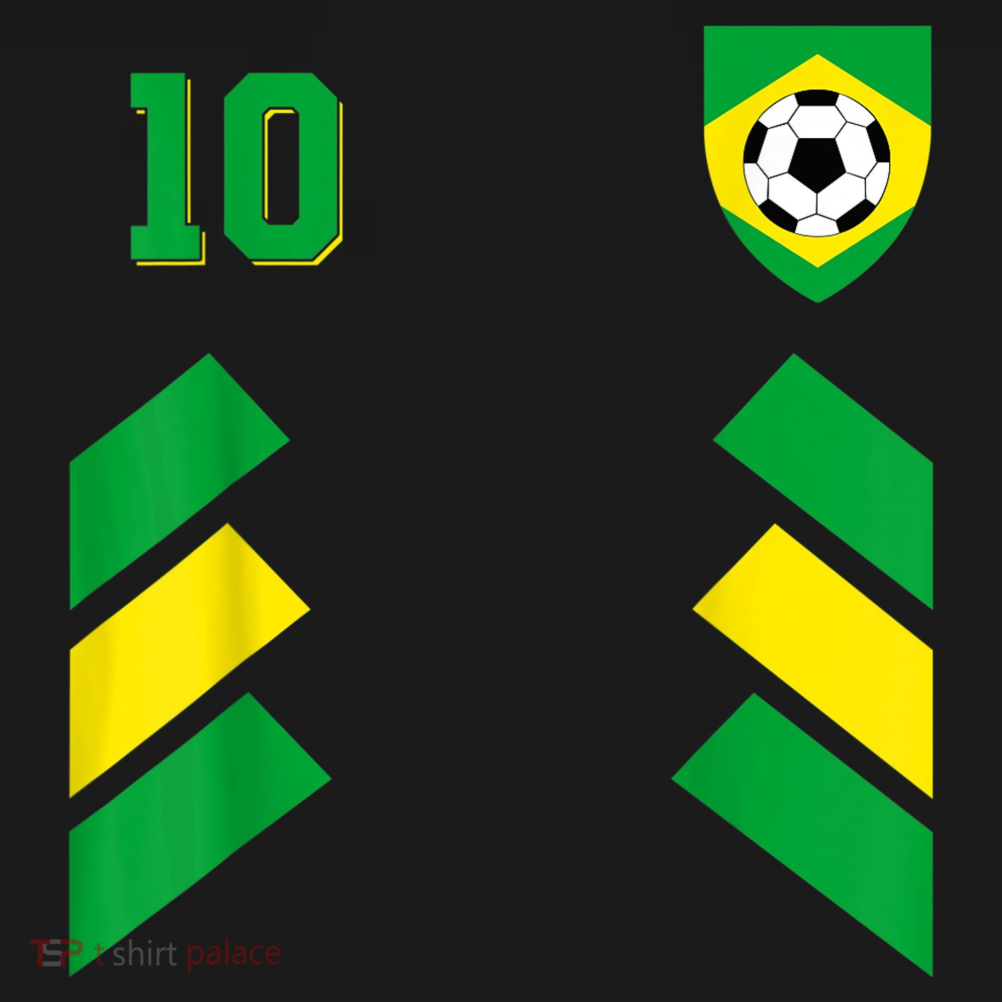 Retro10 Brazilian Football Brazil Soccer Brazil Flag T-Shirt