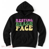 Resting Beach Face Funny Summer Vacation Hoodie thumb 0