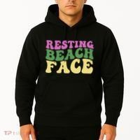 Resting Beach Face Funny Summer Vacation Hoodie thumb 2