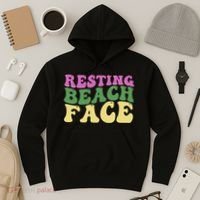 Resting Beach Face Funny Summer Vacation Hoodie thumb 3