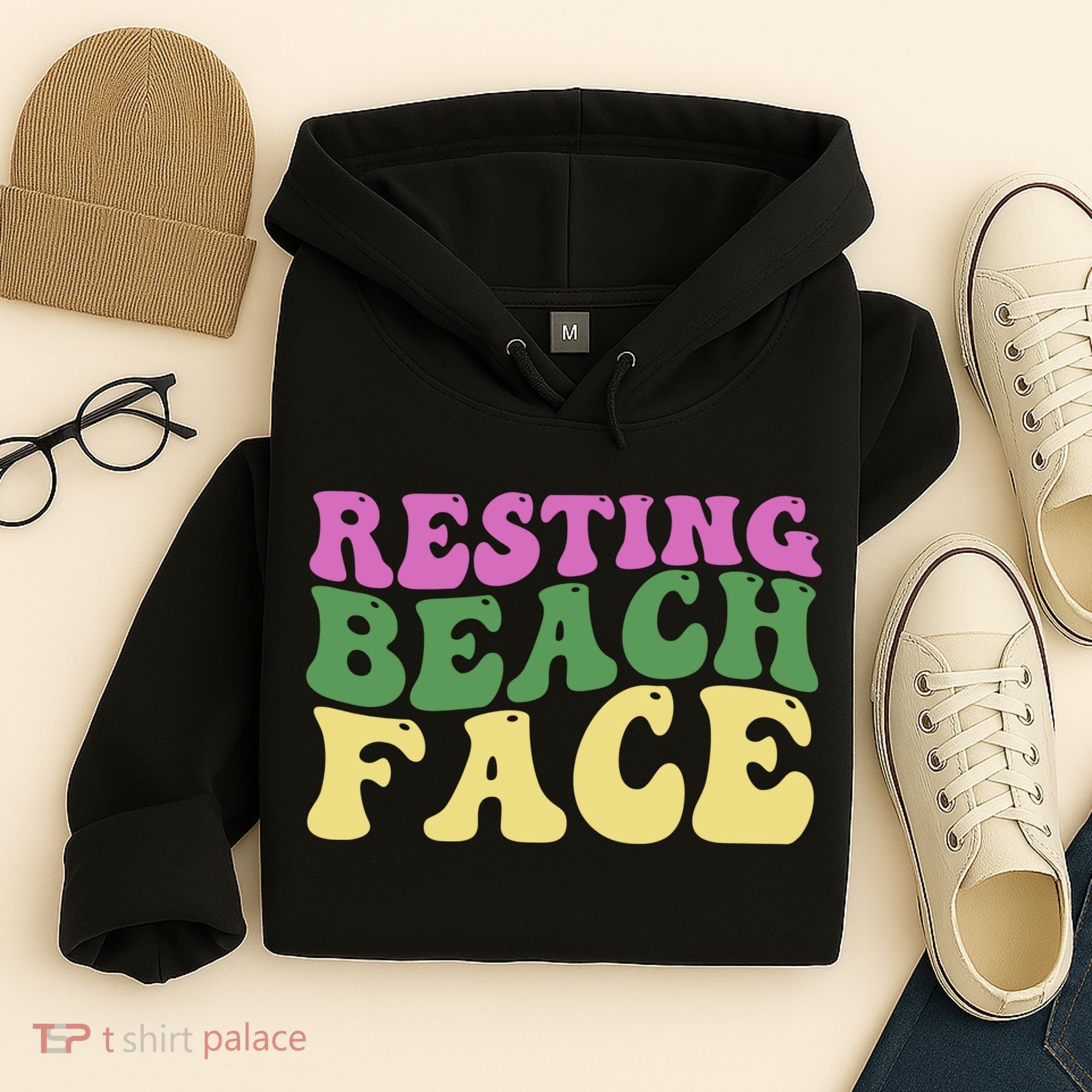 Resting Beach Face Funny Summer Vacation Hoodie