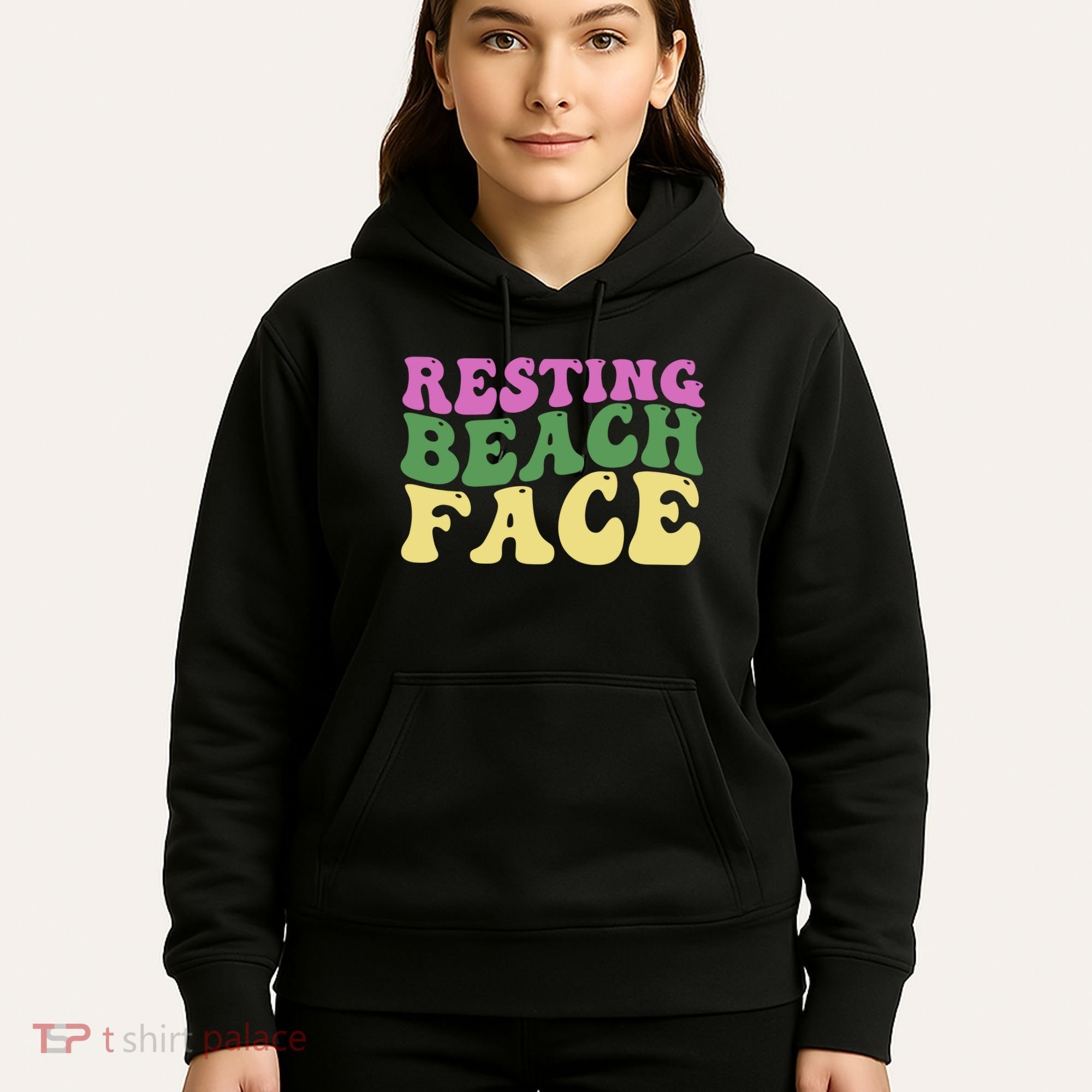 Resting Beach Face Funny Summer Vacation Hoodie