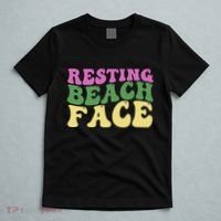 Resting Beach Face Funny Summer Vacation T-Shirt thumb 5