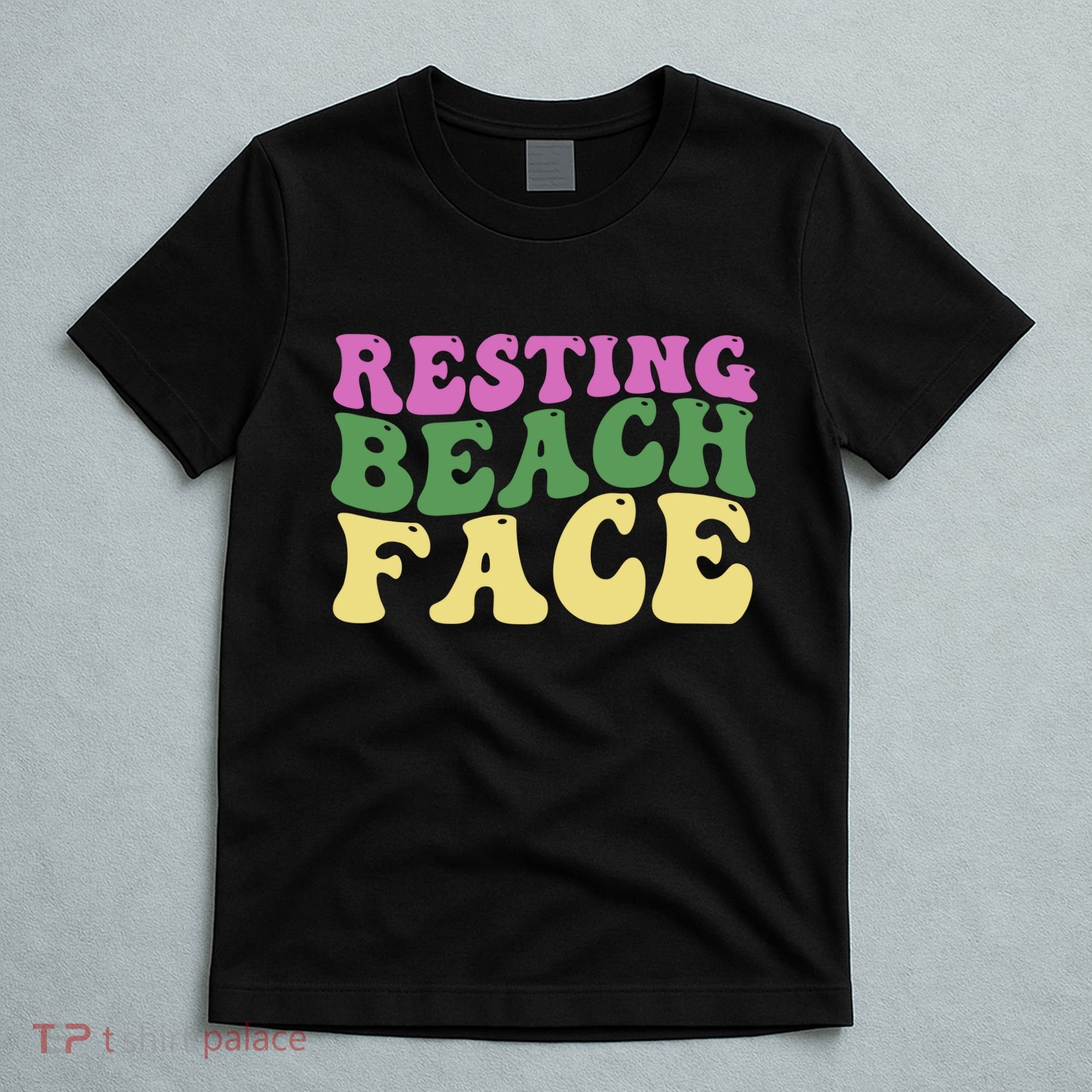 Resting Beach Face Funny Summer Vacation T-Shirt