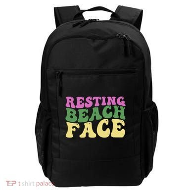 Resting Beach Face Funny Summer Vacation Backpack