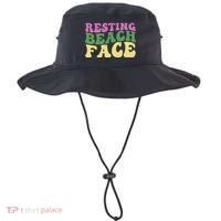 Resting Beach Face Funny Summer Vacation Bucket Hat thumb 0