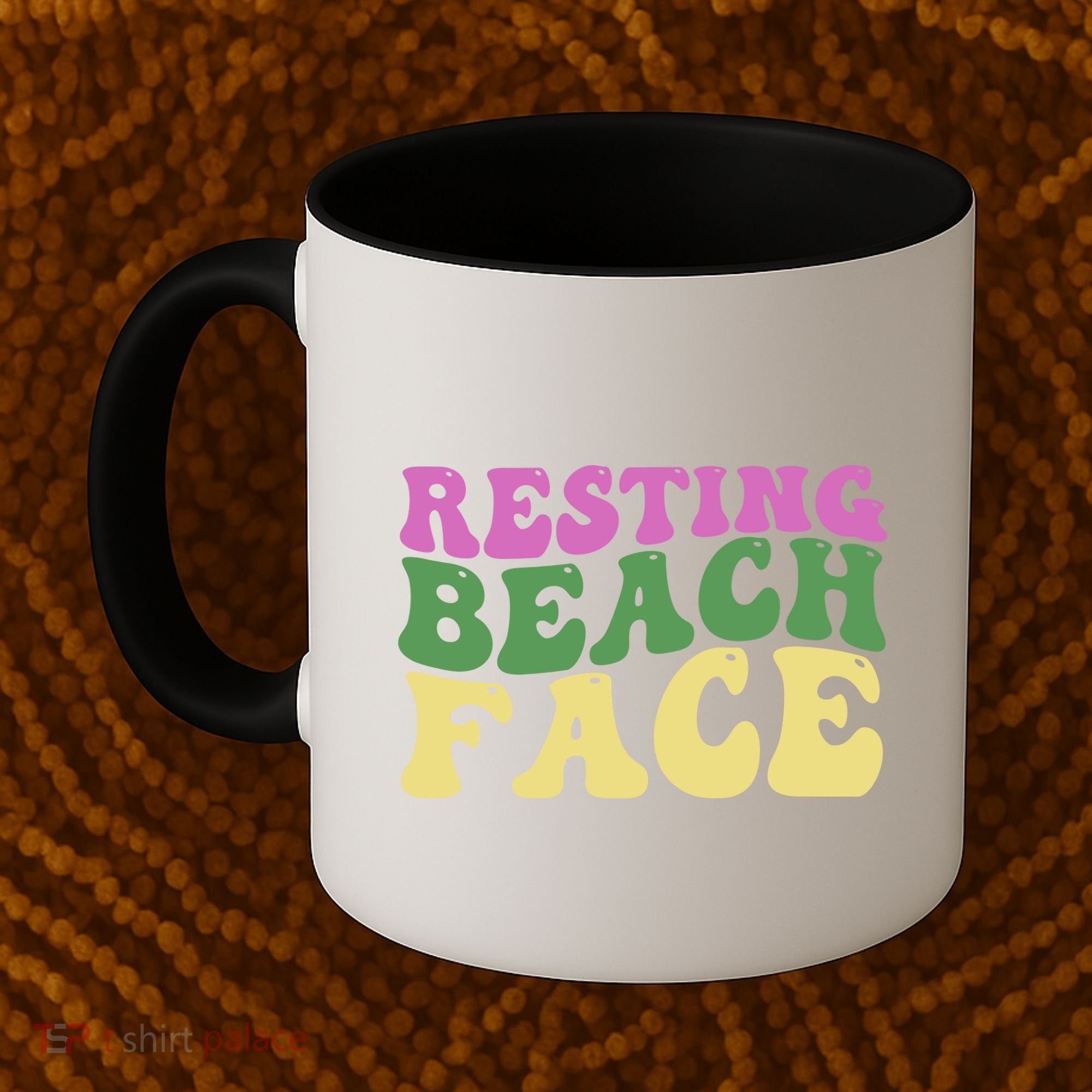 Resting Beach Face Funny Summer Vacation Coffee Mug