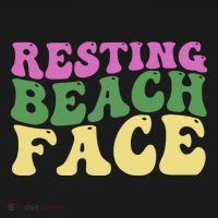 Resting Beach Face Funny Summer Vacation Polo thumb 3
