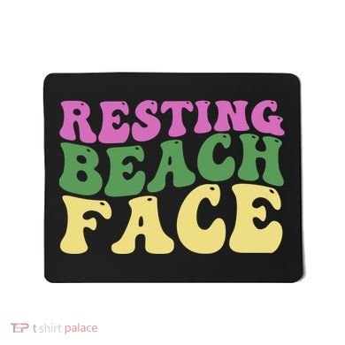 Resting Beach Face Funny Summer Vacation Mousepad