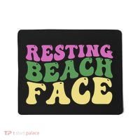 Resting Beach Face Funny Summer Vacation Mousepad thumb 0