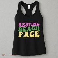 Resting Beach Face Funny Summer Vacation Women's Tank Top thumb 3