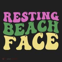 Resting Beach Face Funny Summer Vacation Hat thumb 2