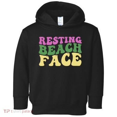 Resting Beach Face Funny Summer Vacation Toddler Hoodie