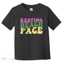 Resting Beach Face Funny Summer Vacation Toddler T-Shirt thumb 0