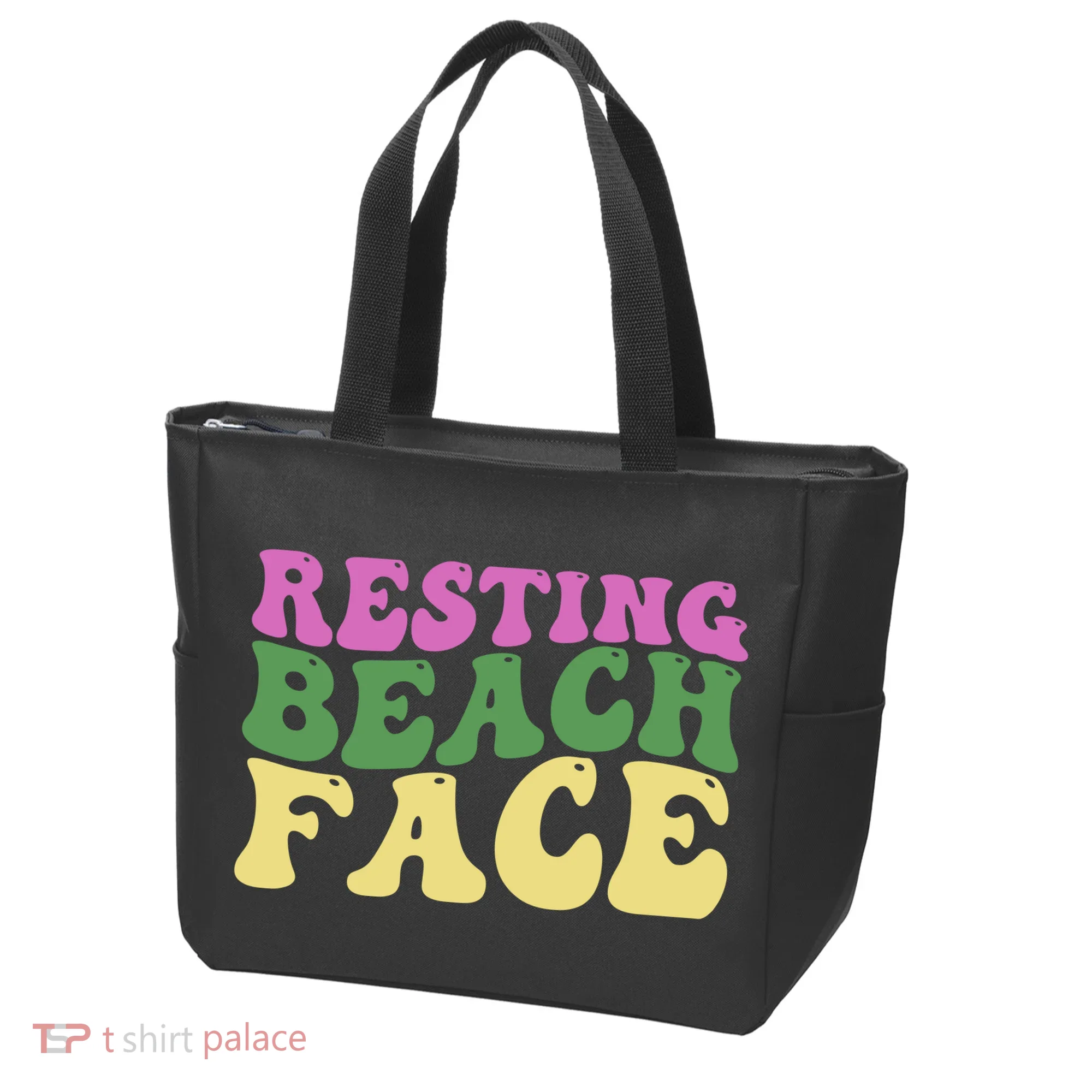 Resting Beach Face Funny Summer Vacation Tote Bag