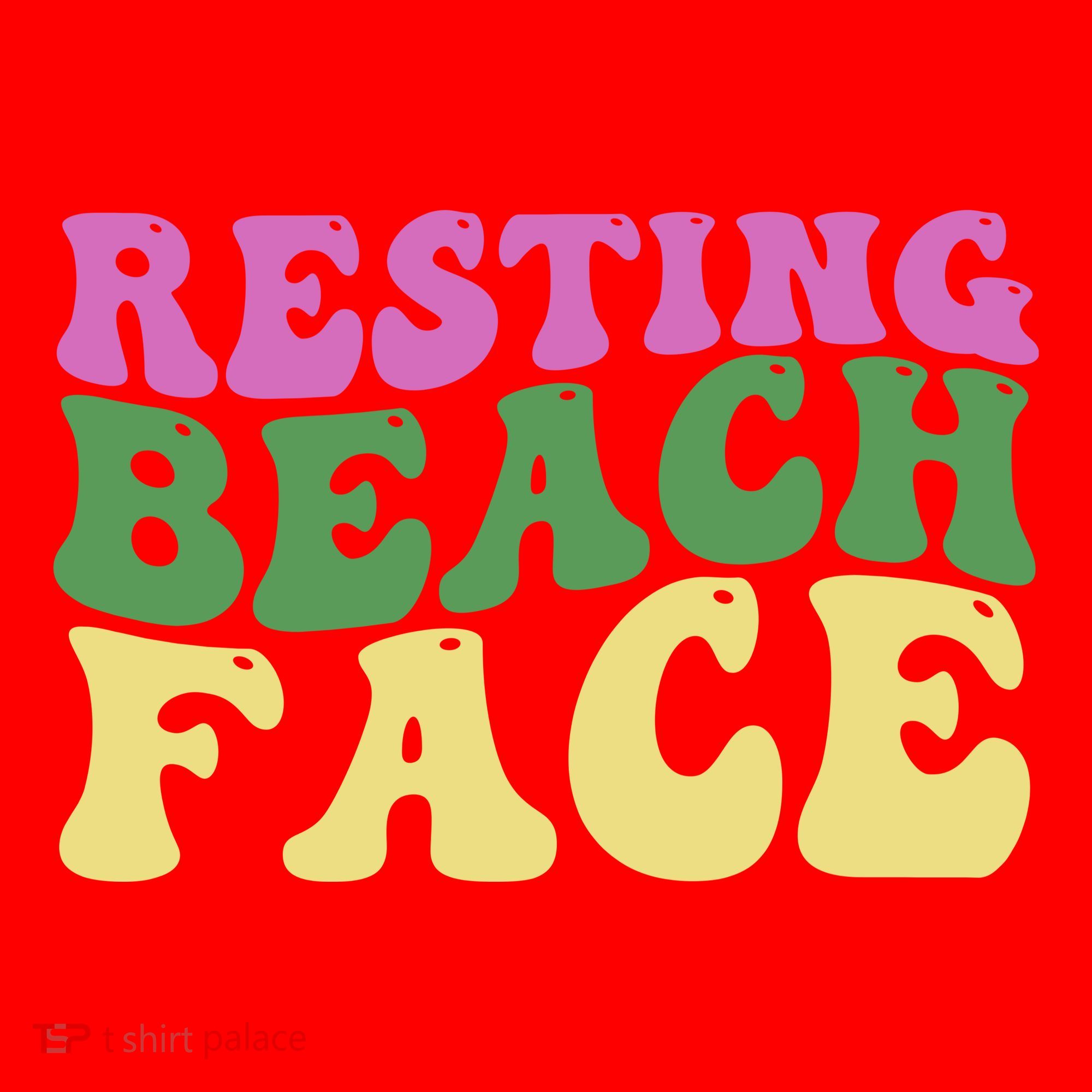 Resting Beach Face Funny Summer Vacation Santa Hat