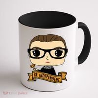 RBG Be Independent Cartoon Ruth Ginsburg Coffee Mug thumb 1