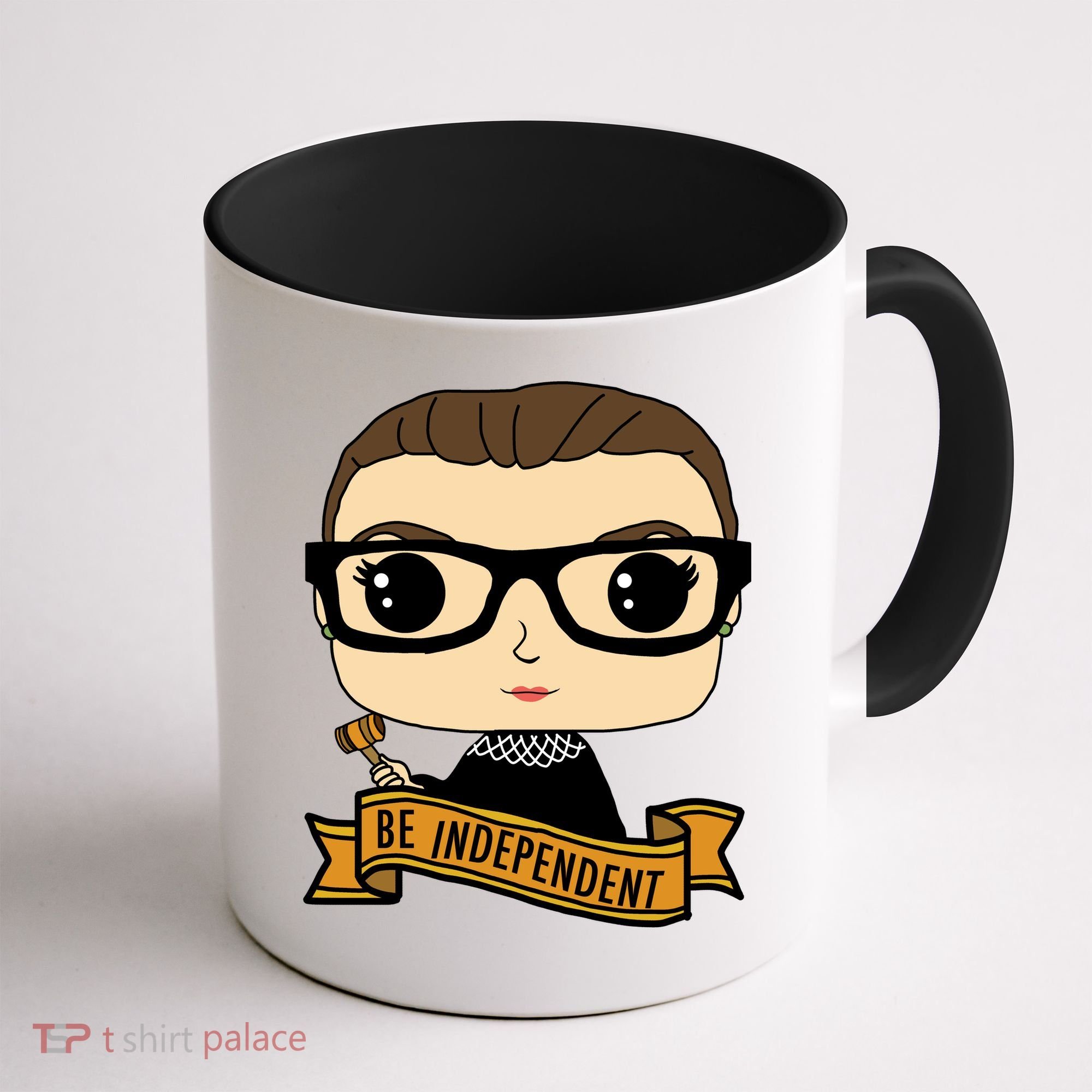 RBG Be Independent Cartoon Ruth Ginsburg Coffee Mug