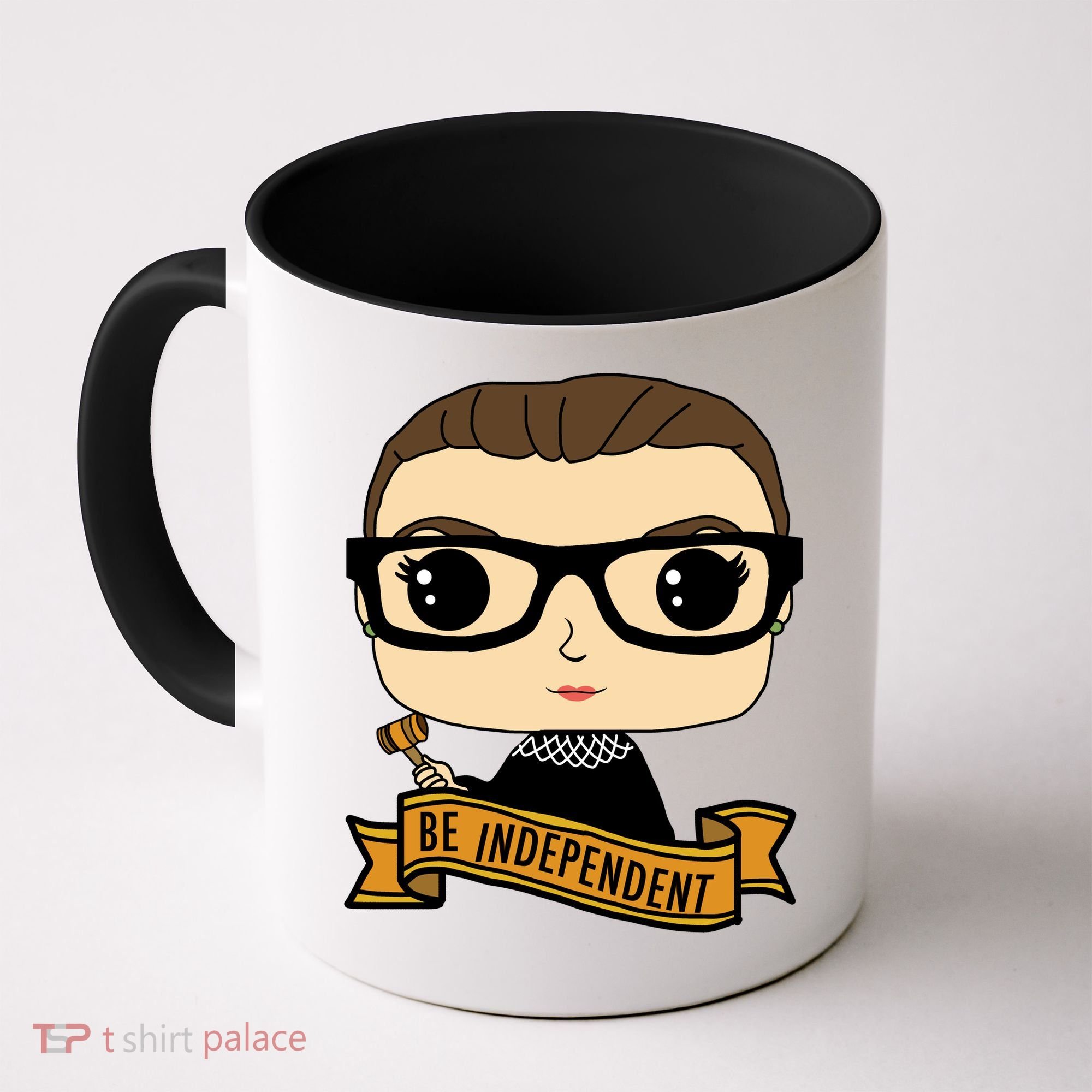 RBG Be Independent Cartoon Ruth Ginsburg Coffee Mug