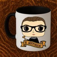 RBG Be Independent Cartoon Ruth Ginsburg Coffee Mug thumb 2
