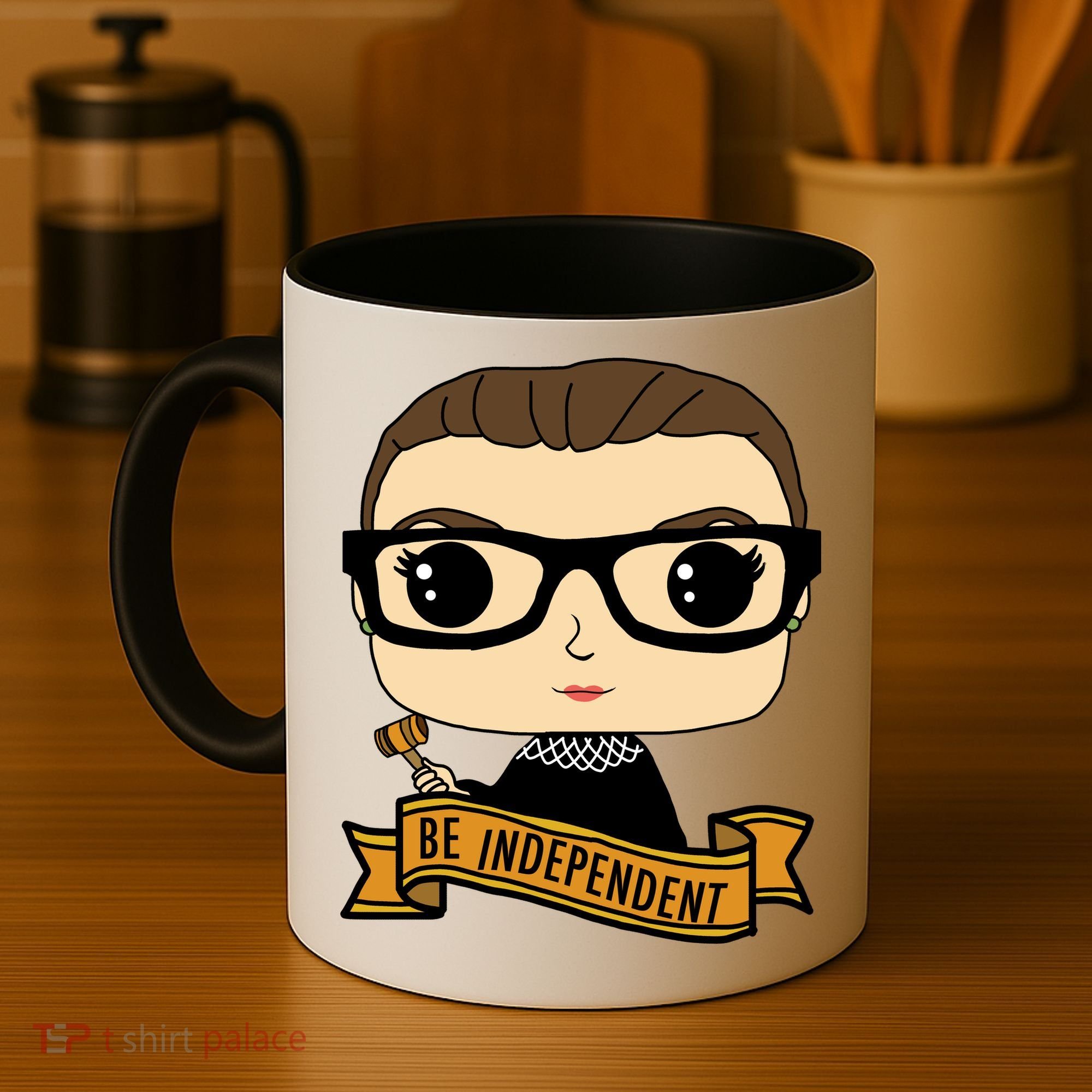 RBG Be Independent Cartoon Ruth Ginsburg Coffee Mug