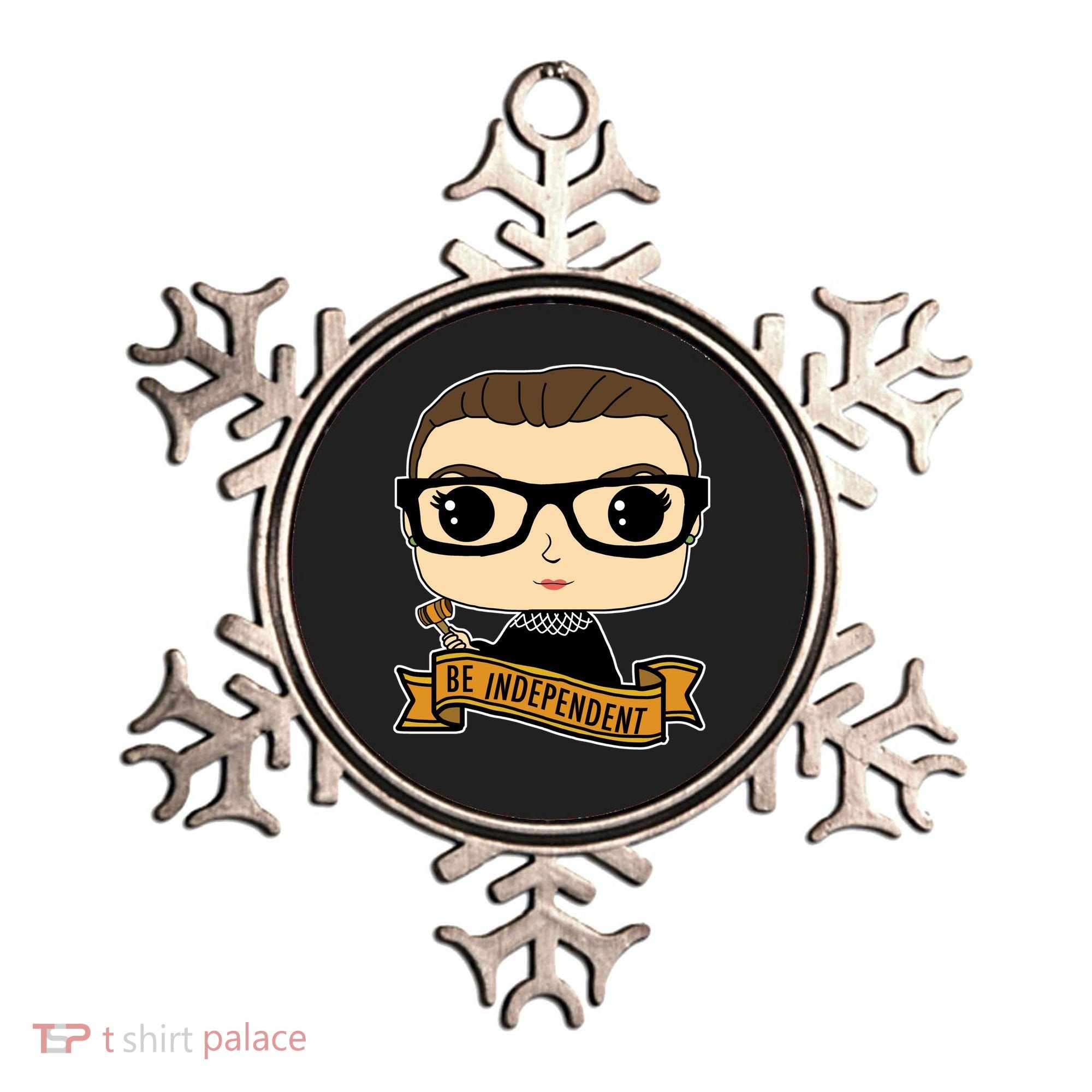 RBG Be Independent Cartoon Ruth Ginsburg Ornament