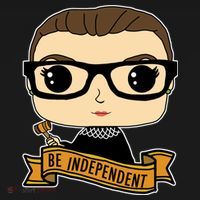 RBG Be Independent Cartoon Ruth Ginsburg Ornament thumb 1