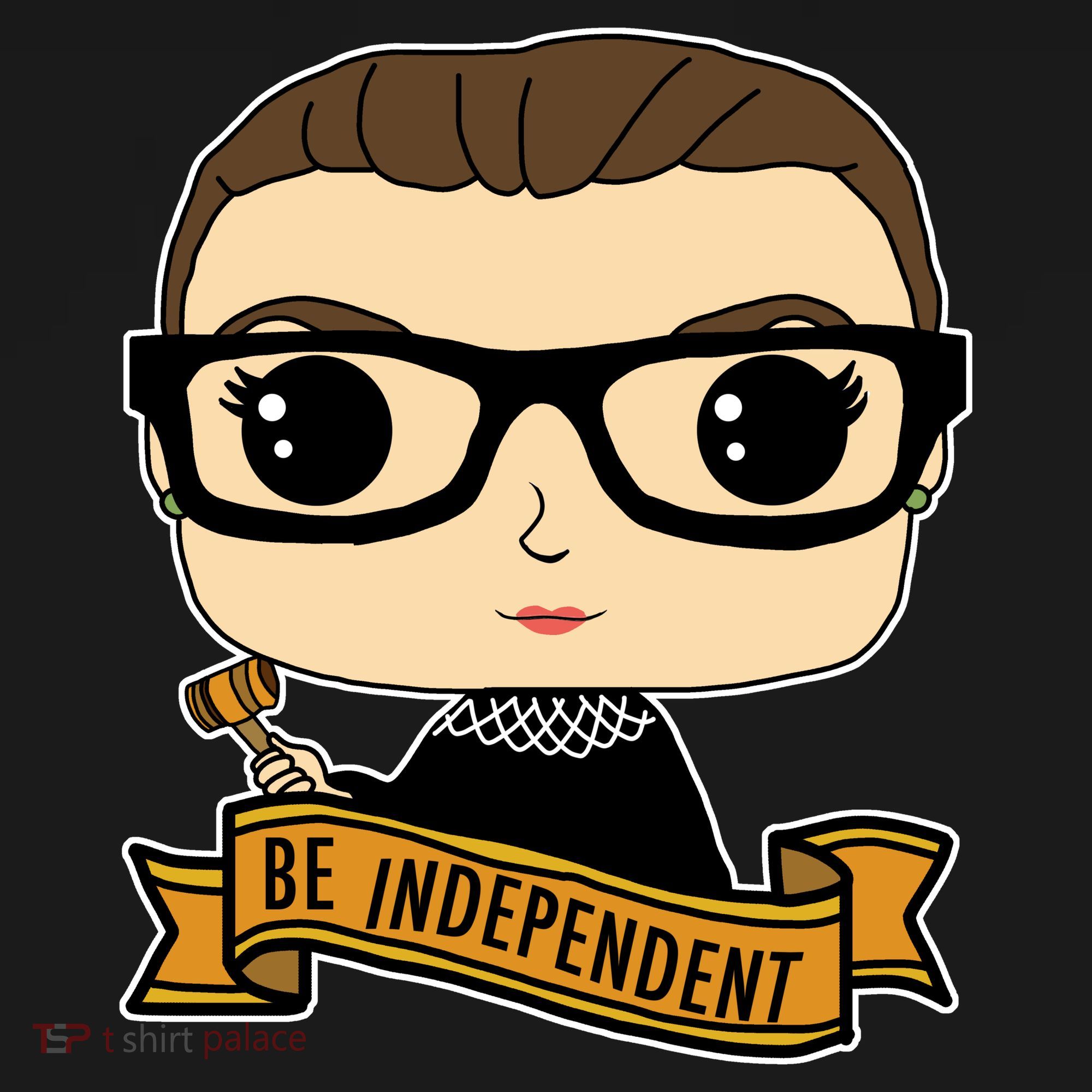 RBG Be Independent Cartoon Ruth Ginsburg Ornament