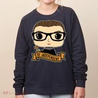 RBG Be Independent Cartoon Ruth Ginsburg Women's Sweatshirt thumb 0