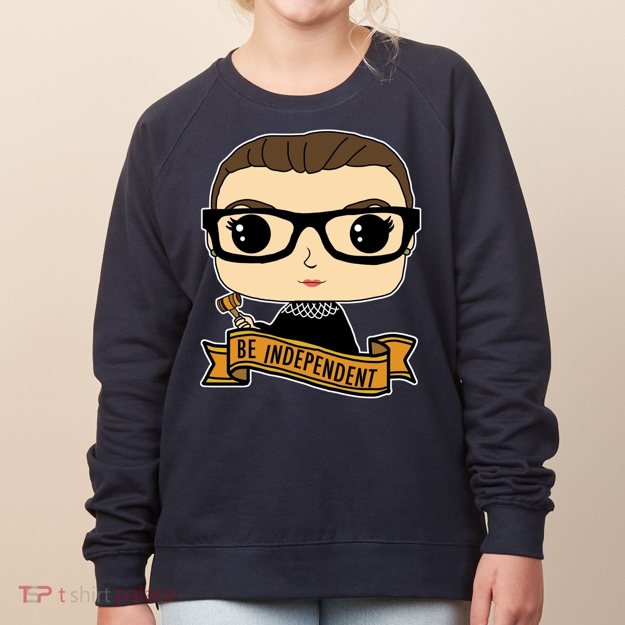 RBG Be Independent Cartoon Ruth Ginsburg Women's Sweatshirt