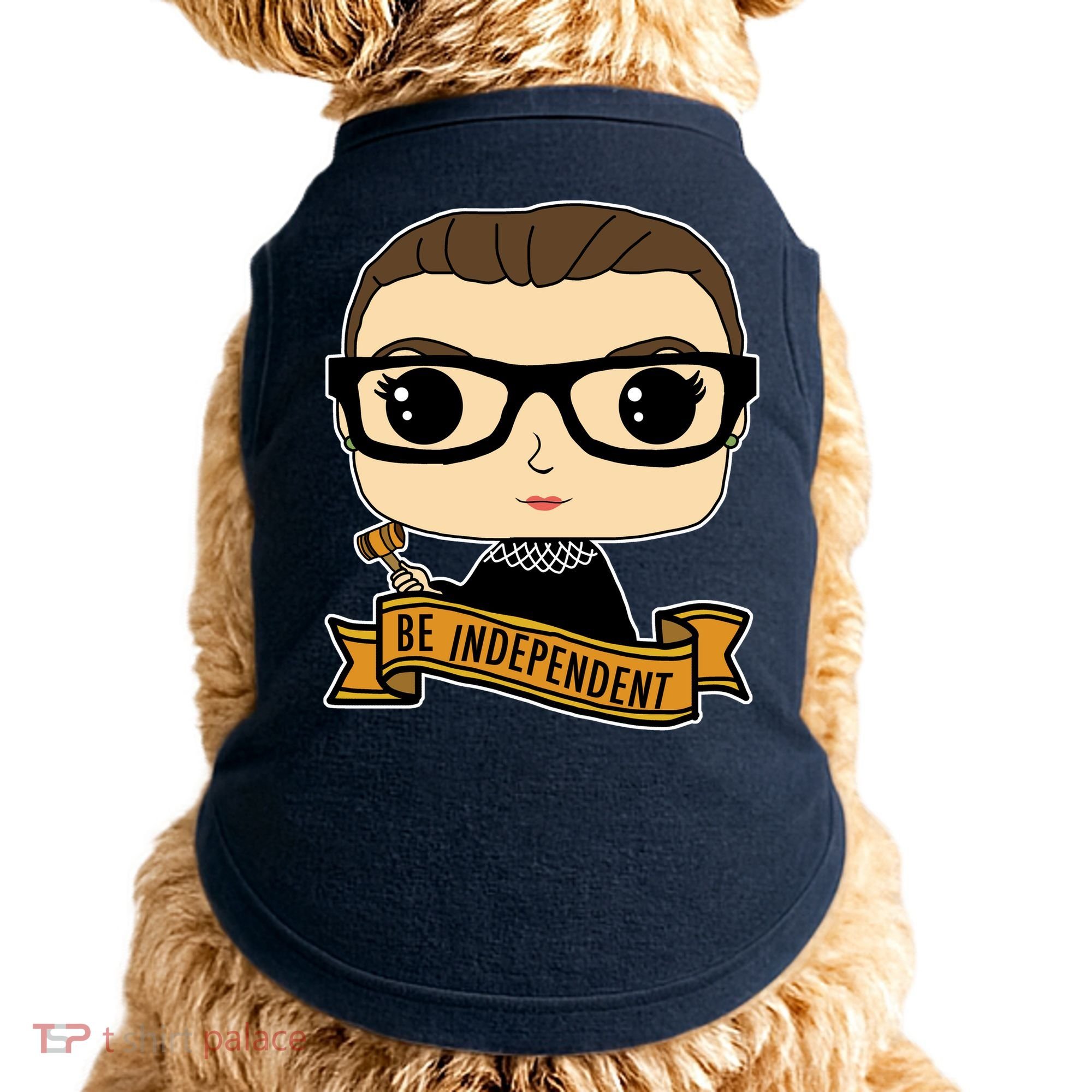 RBG Be Independent Cartoon Ruth Ginsburg Doggie Tank