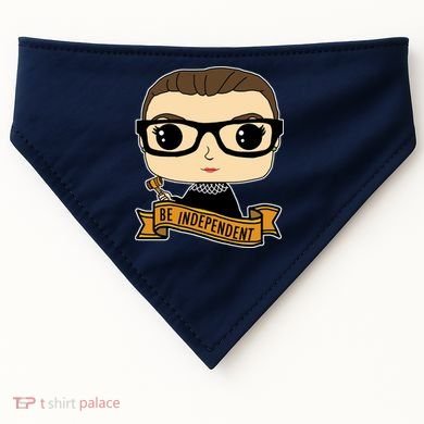 RBG Be Independent Cartoon Ruth Ginsburg USA-Made Doggie Bandana