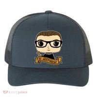 RBG Be Independent Cartoon Ruth Ginsburg Yupoong Adult 5-Panel Trucker Hat thumb 0