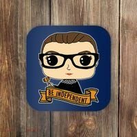 RBG Be Independent Cartoon Ruth Ginsburg Coaster thumb 0